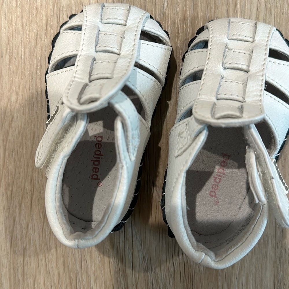 Pediped leather sandals size 0-8 months. Worn once. Bundle for discount